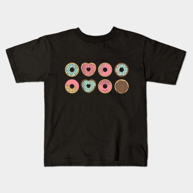 Donuts Kids T-Shirt by maliGnom